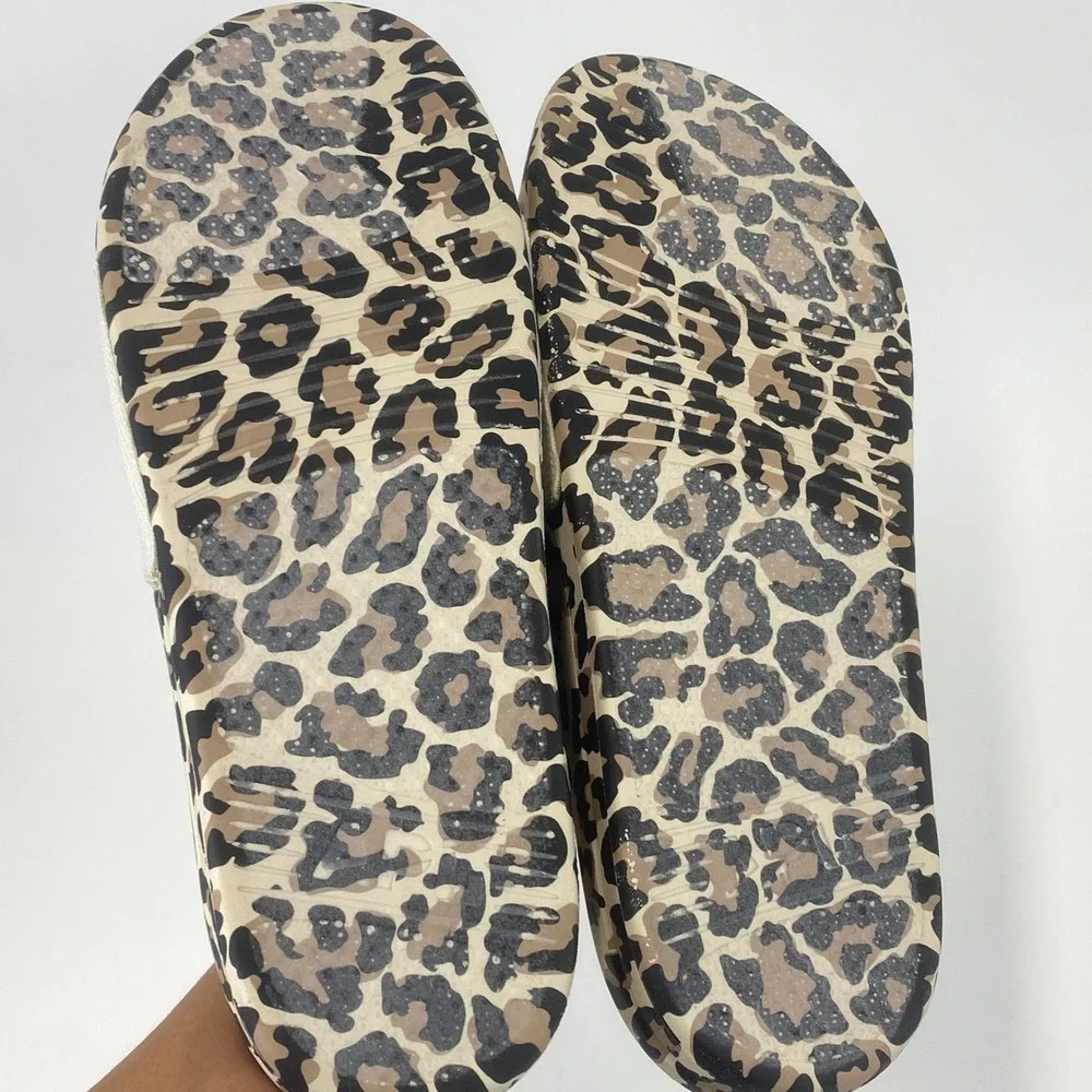 APL Athletic Propulsion Labs Techloom Slide Leopard Print Sandal Men Size 12 New